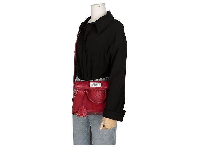 Maison Martin Margiela Mini borsa a spalla Rosso - vista 12