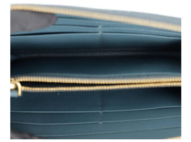 Saffiano Prada Portafoglio Lungo Blu - vista 10