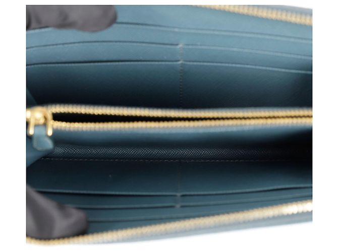 Saffiano Prada Portafoglio Lungo Blu - vista 11