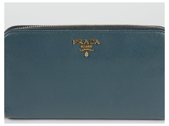 Saffiano Prada Portafoglio Lungo Blu - vista 2