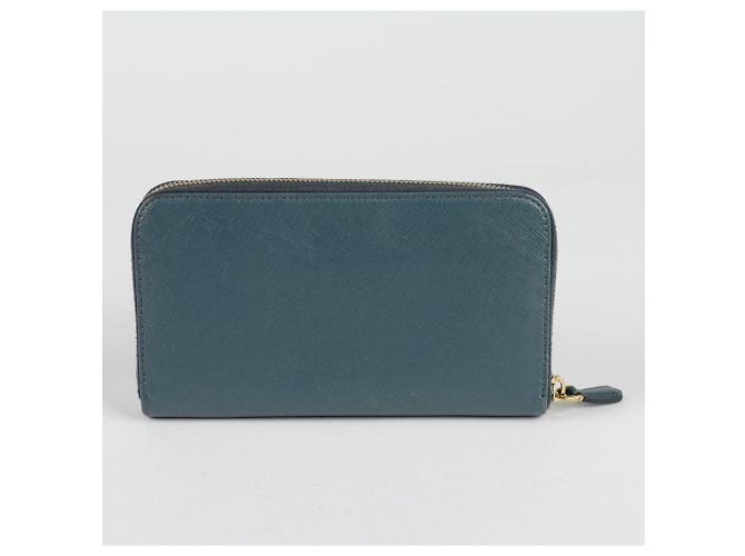 Saffiano Prada Portafoglio Lungo Blu - vista 4