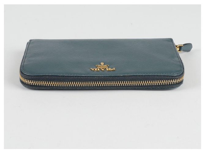 Saffiano Prada Portafoglio Lungo Blu - vista 6