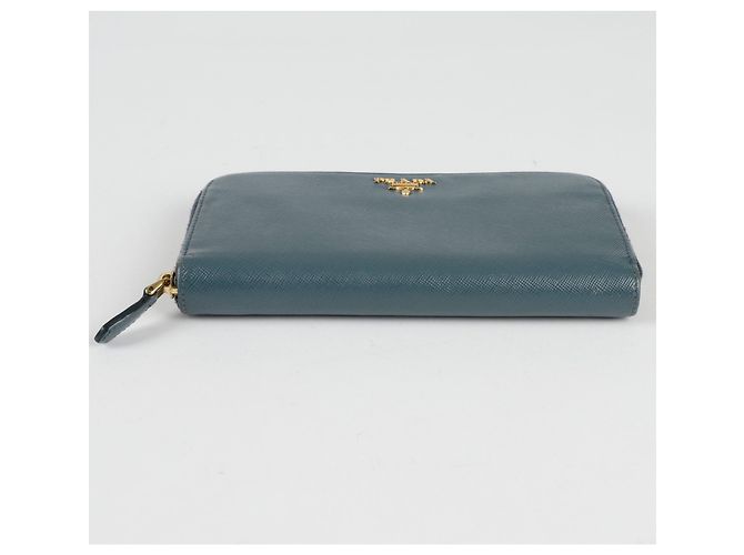 Saffiano Prada Portafoglio Lungo Blu - vista 8