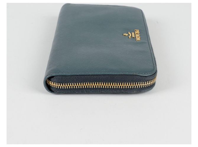 Saffiano Prada Portafoglio Lungo Blu - vista 9