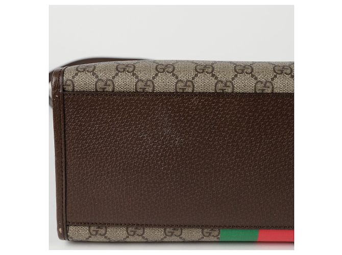 Gucci Kleine Schultertasche mit Flechtmuster Braun - view 10