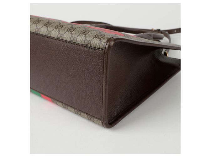 Gucci Kleine Schultertasche mit Flechtmuster Braun - view 11