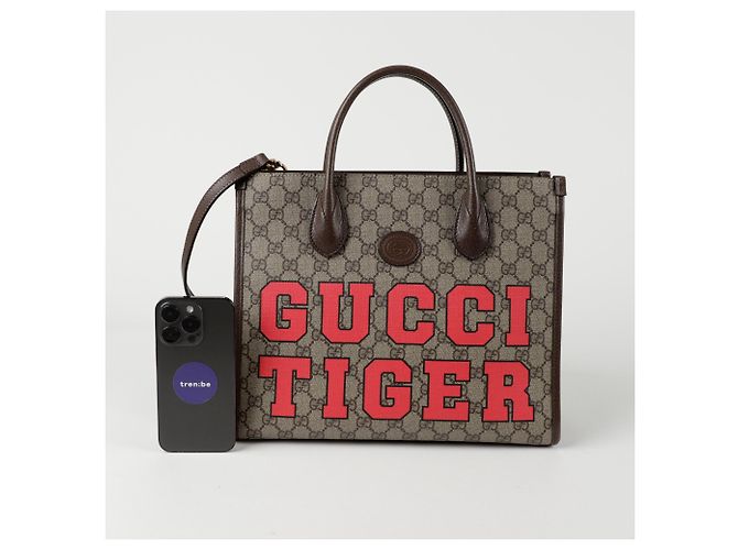 Gucci Kleine Schultertasche mit Flechtmuster Braun - view 12
