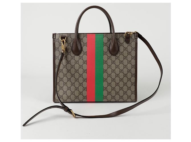 Gucci Kleine Schultertasche mit Flechtmuster Braun - view 6