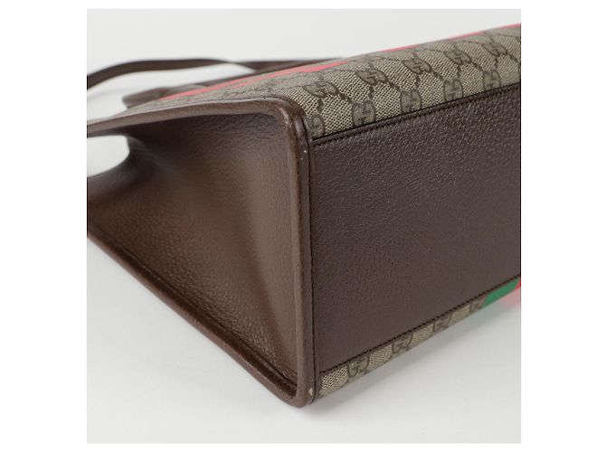Gucci Kleine Schultertasche mit Flechtmuster Braun - view 8