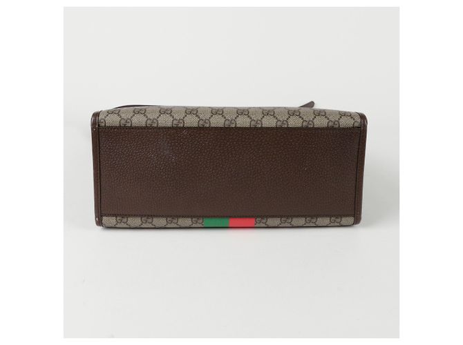 Gucci Kleine Schultertasche mit Flechtmuster Braun - view 9