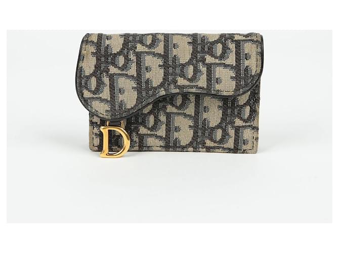 Saddle Dior Schräger Klappkartenhalter Blau - Ansicht 2