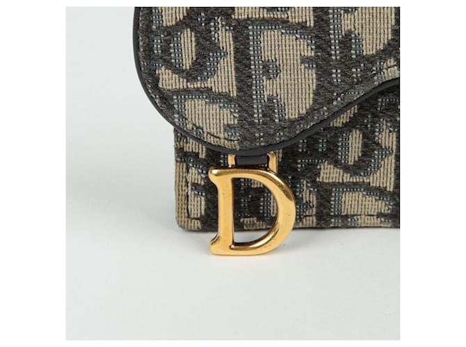 Saddle Dior Schräger Klappkartenhalter Blau - Ansicht 3