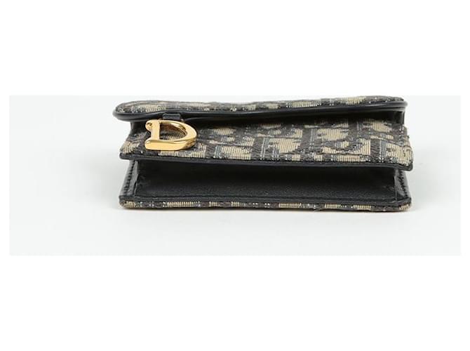 Saddle Dior Schräger Klappkartenhalter Blau - Ansicht 6