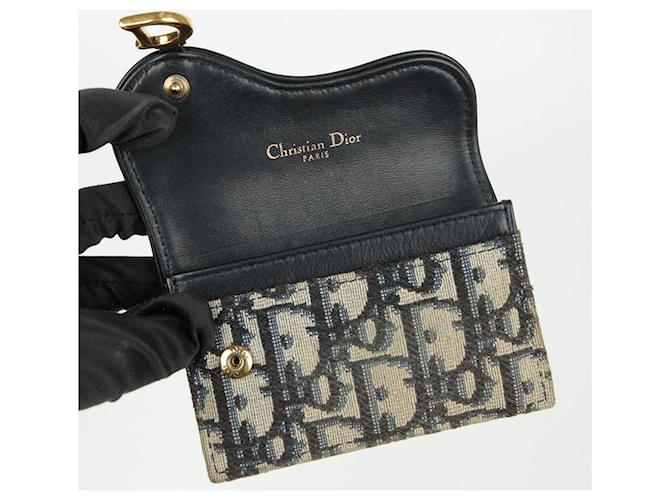 Saddle Dior Schräger Klappkartenhalter Blau - Ansicht 8