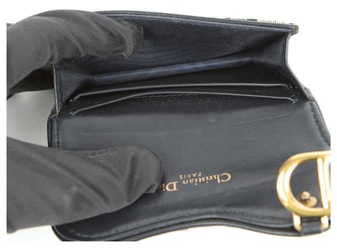 Saddle Dior Schräger Klappkartenhalter Blau - Ansicht 9