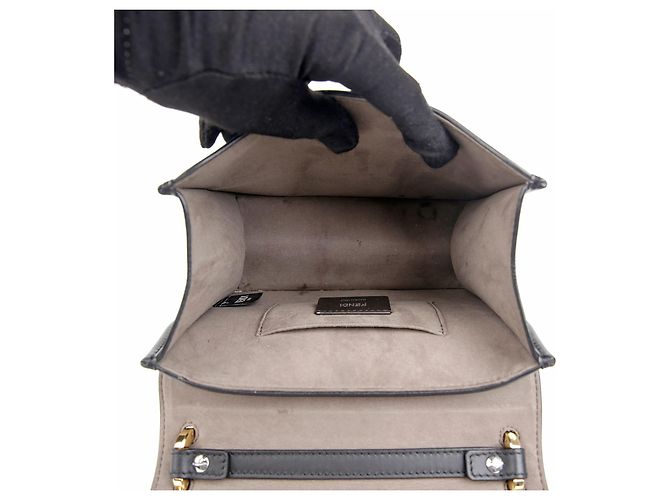 Fendi Borsa a tracolla Kan Eye Small Nero - vista 11