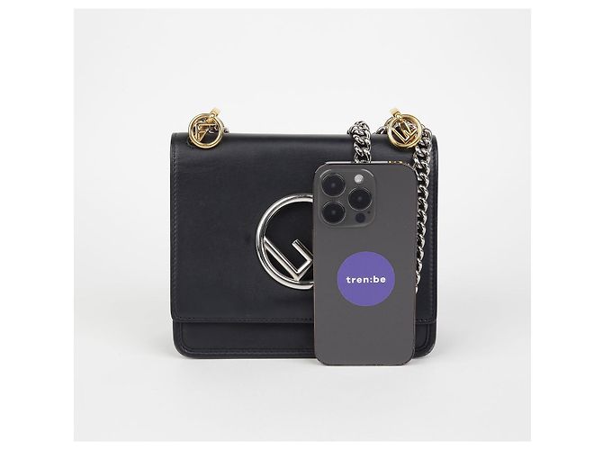 Fendi Borsa a tracolla Kan Eye Small Nero - vista 9