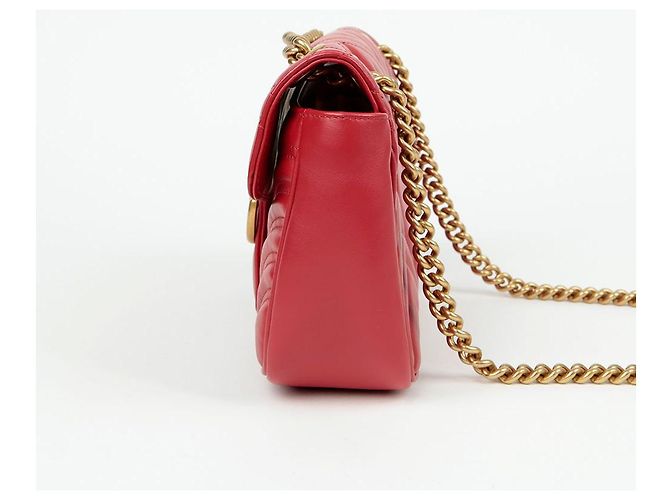 Gucci Borsa a spalla incrociata GG Marmont Small Rosso - vista 5