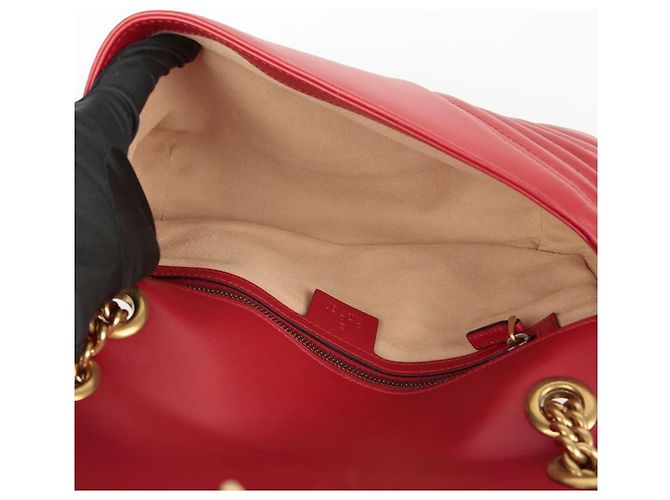 Gucci Borsa a spalla incrociata GG Marmont Small Rosso - vista 9