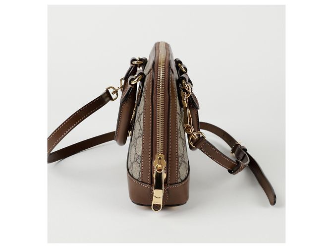Gucci Borsa mini a mano con manico superiore Horsebit Marrone - vista 3