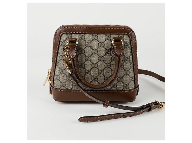 Gucci Borsa mini a mano con manico superiore Horsebit Marrone - vista 4