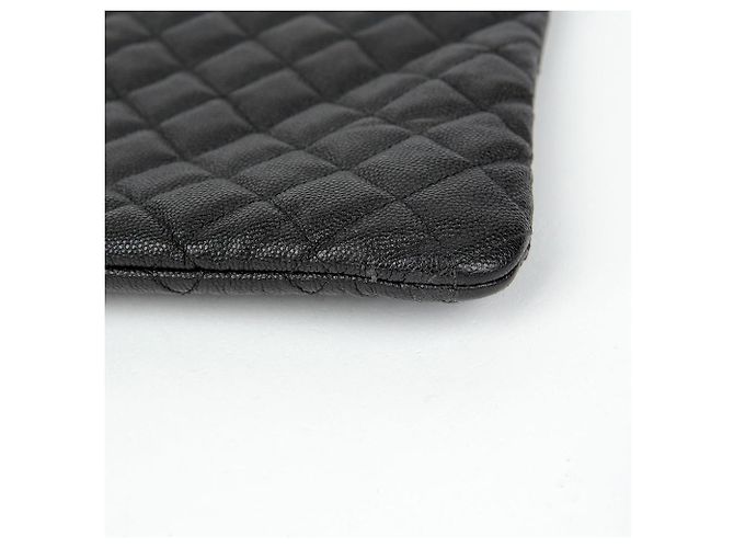Chanel Clutch Grande in Pelle Caviar Boy Nero - vista 7