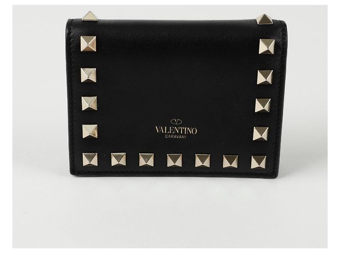 Valentino Cartera bi-fold Rockstud Negro - vista 3