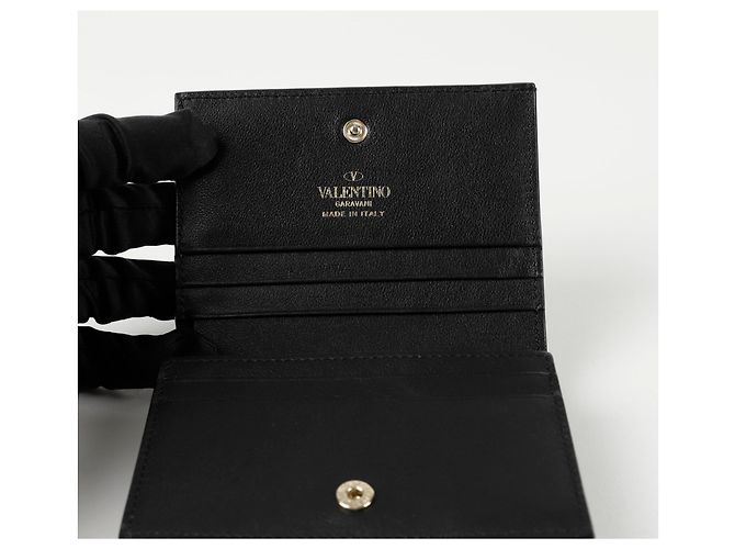 Valentino Cartera bi-fold Rockstud Negro - vista 6