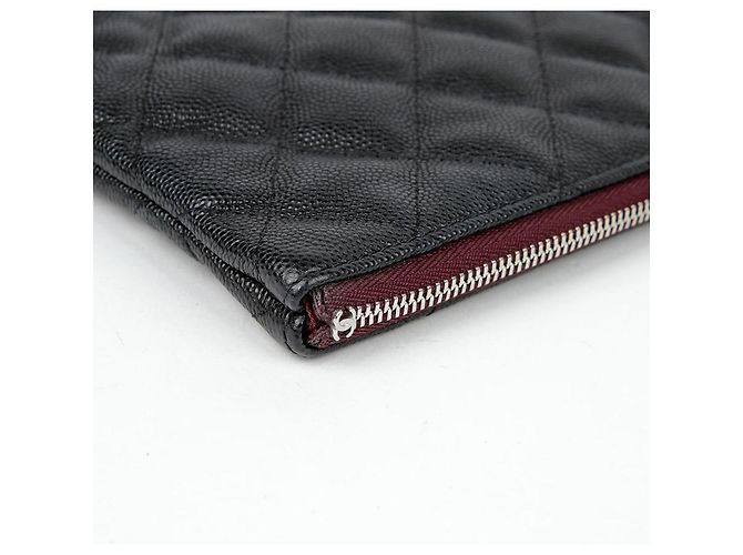 Chanel Clutch Classica Grande in Pelle Caviar Nero - vista 9