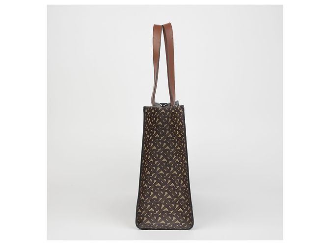 Burberry Borsa a spalla con strisce monogrammate Marrone - vista 5
