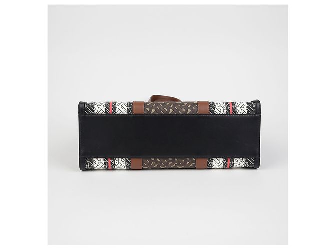 Burberry Borsa a spalla con strisce monogrammate Marrone - vista 6