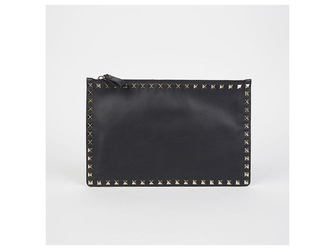 Valentino Clutch Rockstud Negro - vista 2