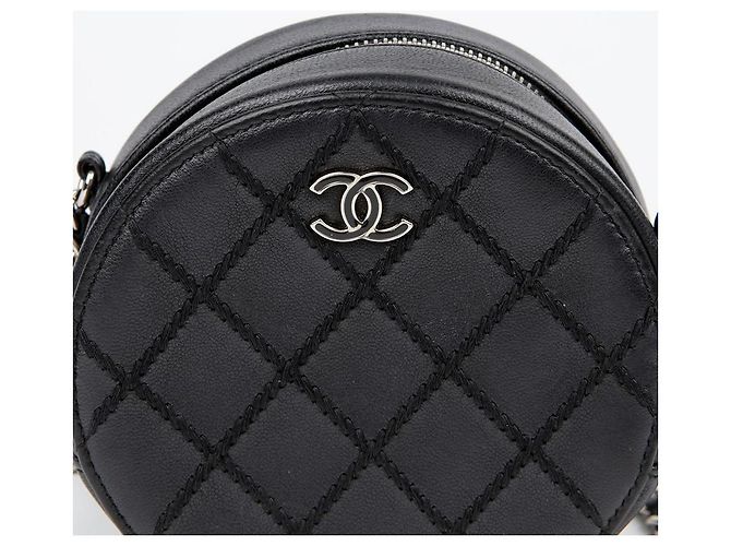 Chanel Borsa a tracolla con catena rotonda Wild Stitch Nero - vista 3