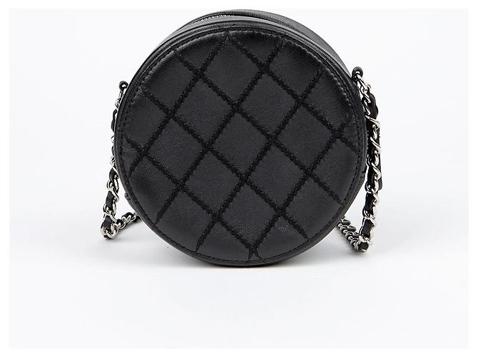 Chanel Borsa a tracolla con catena rotonda Wild Stitch Nero - vista 4