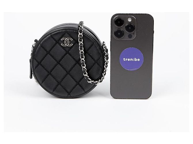 Chanel Borsa a tracolla con catena rotonda Wild Stitch Nero - vista 7