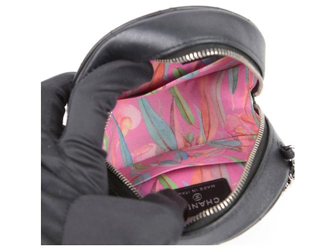 Chanel Borsa a tracolla con catena rotonda Wild Stitch Nero - vista 8