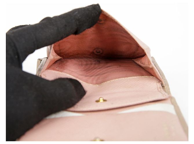 Prada Geldbörse mit Metall-Logo Weiß - Ansicht 14