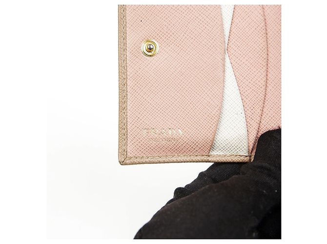 Prada Geldbörse mit Metall-Logo Weiß - Ansicht 15