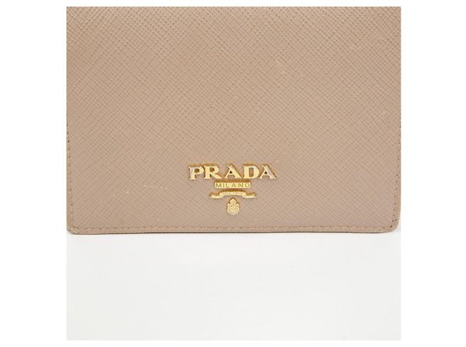 Prada Geldbörse mit Metall-Logo Weiß - Ansicht 3