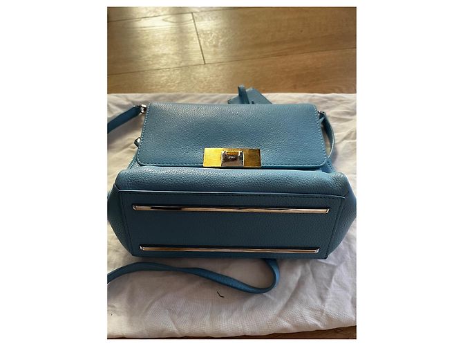 Balenciaga Il dieci cartella morbida Blu - vista 3