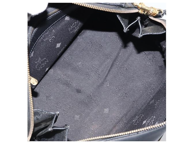 MCM Visetos logogramme Canvas and Leather Schwarz - Ansicht 5