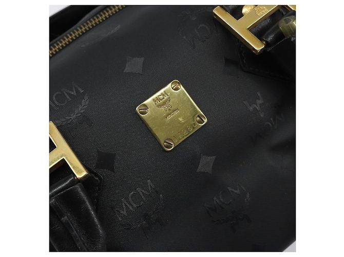 MCM Visetos logogramme Canvas and Leather Schwarz - Ansicht 6
