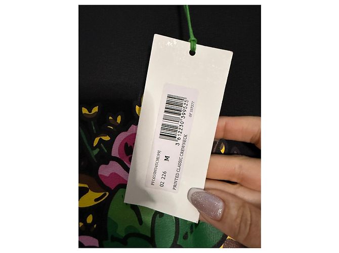 Kenzo Schwarzes Sweatshirt mit Floralprint Mehrfarben - Ansicht 3