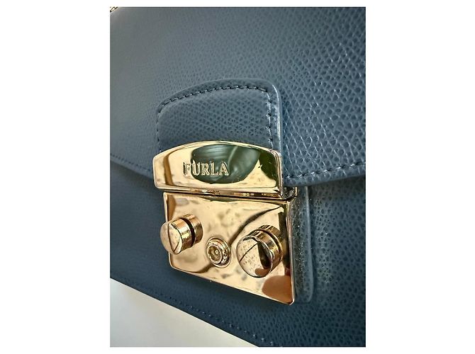 Borsa a spalla Furla in pelle blu navy grigiato Grigio antracite Blu scuro - vista 2