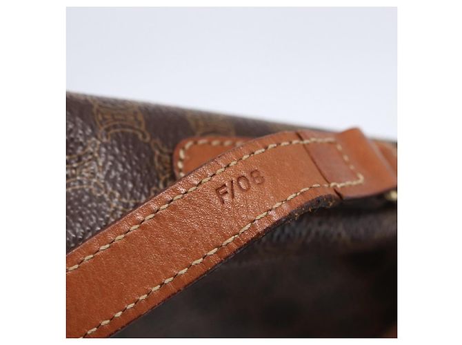 Céline Celine Vintage Macadam Canvas und Leder Braun - Ansicht 6