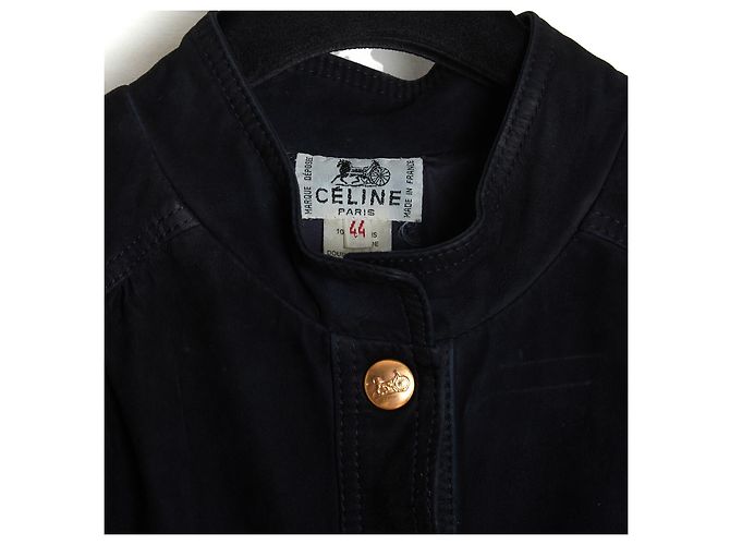 Céline um 1990 Schwarzes Wildleder-Maxikleid FR40 UK12 US8 - Ansicht 4