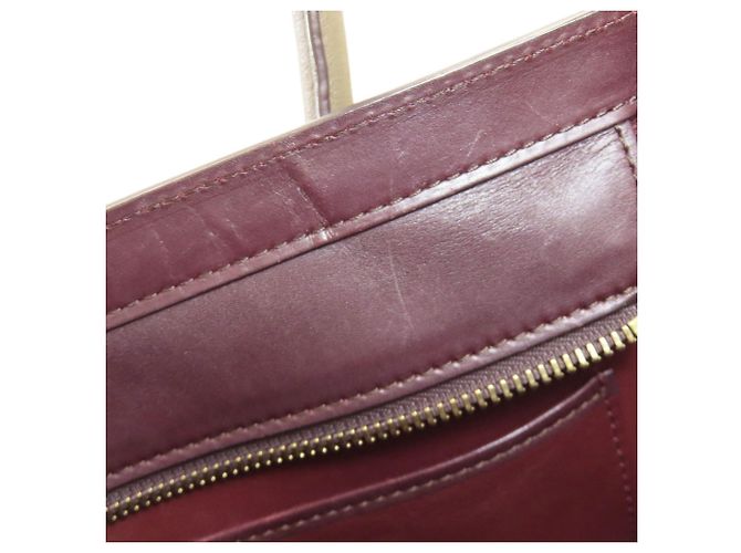 Céline Borsa Tote Micro Luggage di Celine Marrone Nero Bordò - vista 13