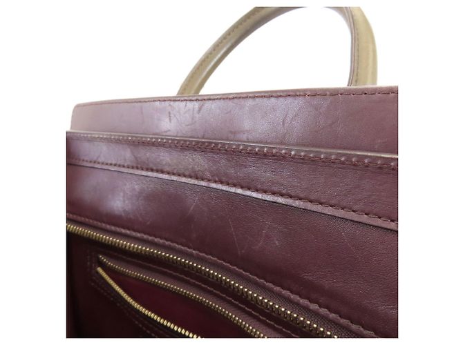 Céline Borsa Tote Micro Luggage di Celine Marrone Nero Bordò - vista 15