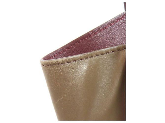 Céline Borsa Tote Micro Luggage di Celine Marrone Nero Bordò - vista 18