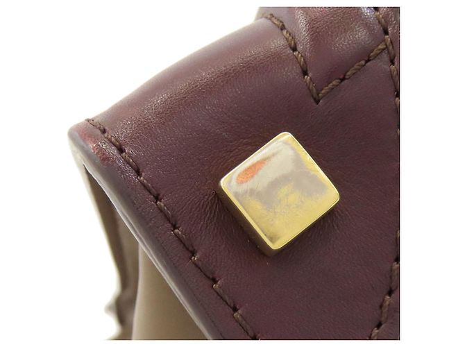 Céline Borsa Tote Micro Luggage di Celine Marrone Nero Bordò - vista 21
